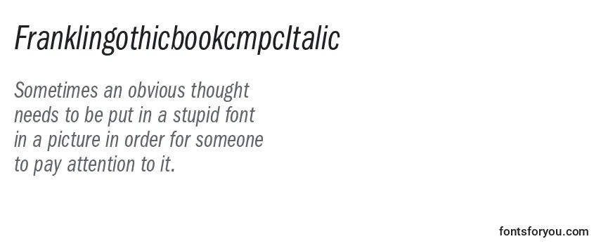 FranklingothicbookcmpcItalic Font