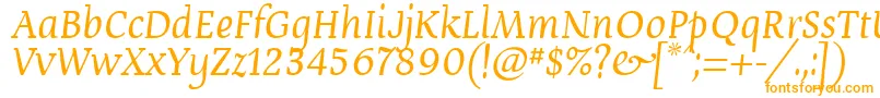 Devroyun Font – Orange Fonts on White Background