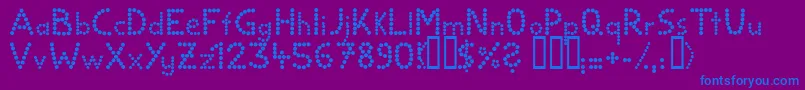 Ballbold Font – Blue Fonts on Purple Background