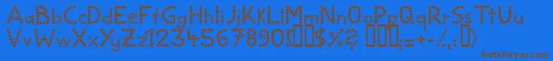 Ballbold Font – Brown Fonts on Blue Background