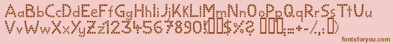 Ballbold Font – Brown Fonts on Pink Background