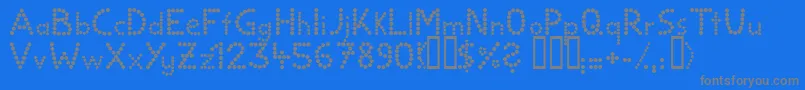 フォントBallbold – 青い背景に灰色の文字