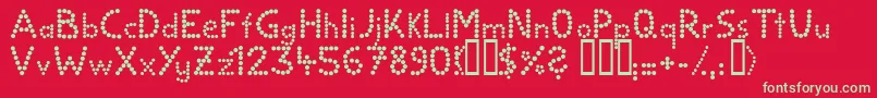 Czcionka Ballbold – zielone czcionki na czerwonym tle