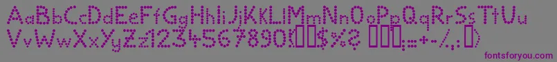 フォントBallbold – 紫色のフォント、灰色の背景