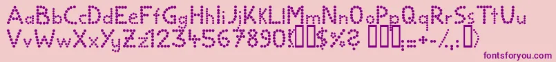 Ballbold-Schriftart – Violette Schriften auf rosa Hintergrund