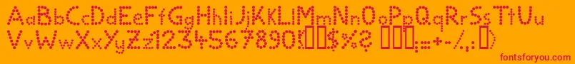 Ballbold Font – Red Fonts on Orange Background