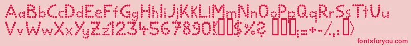 Ballbold-Schriftart – Rote Schriften auf rosa Hintergrund