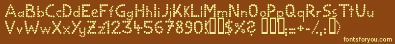 Ballbold Font – Yellow Fonts on Brown Background