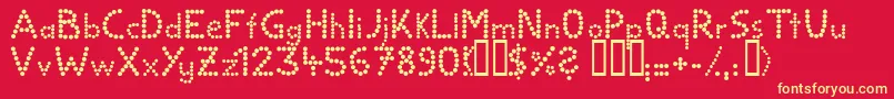 Ballbold Font – Yellow Fonts on Red Background