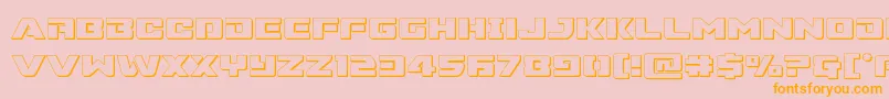 Supercommando3D Font – Orange Fonts on Pink Background