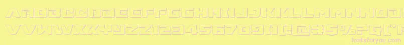 Supercommando3D Font – Pink Fonts on Yellow Background