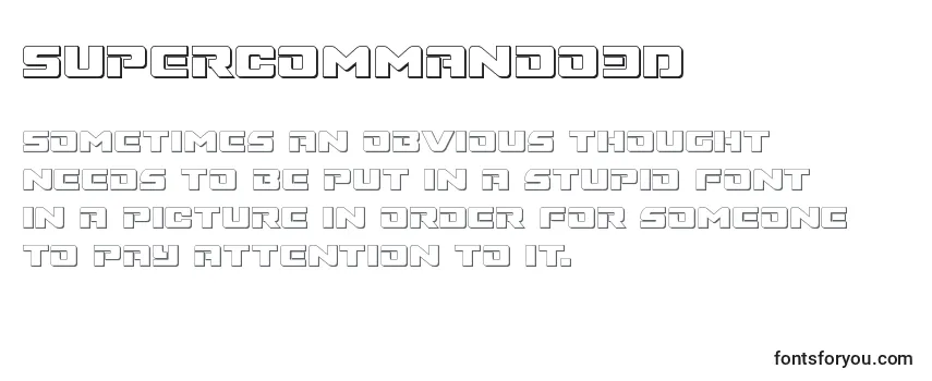 Обзор шрифта Supercommando3D