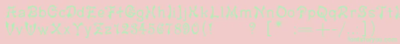 Yashmac Font – Green Fonts on Pink Background