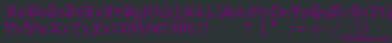 Шрифт Yashmac – фиолетовые шрифты на чёрном фоне