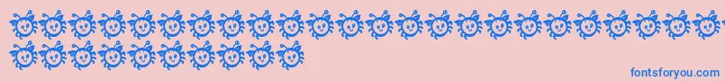 CuddlebugsBug Font – Blue Fonts on Pink Background