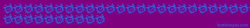 CuddlebugsBug Font – Blue Fonts on Purple Background