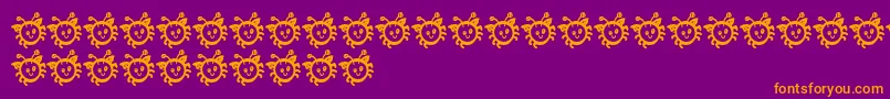 CuddlebugsBug Font – Orange Fonts on Purple Background