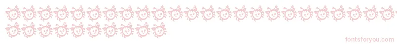 CuddlebugsBug-Schriftart – Rosa Schriften auf weißem Hintergrund
