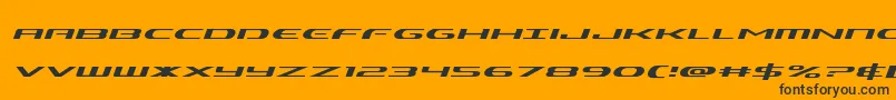 Alphamenexpandital Font – Black Fonts on Orange Background