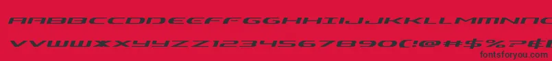 Alphamenexpandital Font – Black Fonts on Red Background