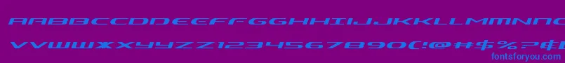Шрифт Alphamenexpandital – синие шрифты на фиолетовом фоне