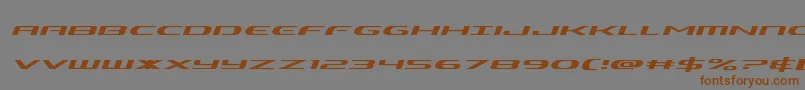 Alphamenexpandital Font – Brown Fonts on Gray Background
