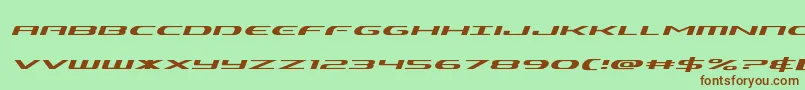 Alphamenexpandital Font – Brown Fonts on Green Background