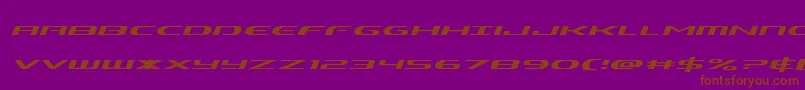 Fonte Alphamenexpandital – fontes marrons em um fundo roxo
