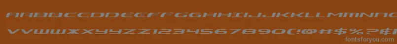 Alphamenexpandital-Schriftart – Graue Schriften auf braunem Hintergrund