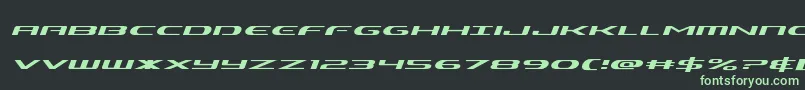 Alphamenexpandital Font – Green Fonts on Black Background