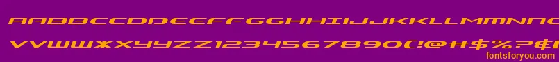 Шрифт Alphamenexpandital – оранжевые шрифты на фиолетовом фоне