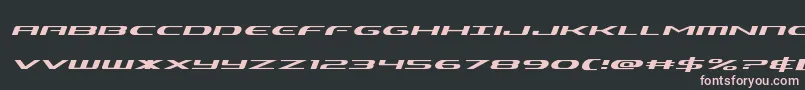 Alphamenexpandital-Schriftart – Rosa Schriften auf schwarzem Hintergrund