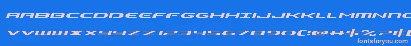 Alphamenexpandital Font – Pink Fonts on Blue Background