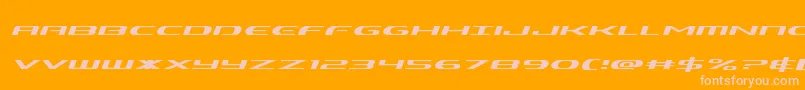 Alphamenexpandital Font – Pink Fonts on Orange Background