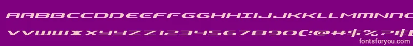 Alphamenexpandital-fontti – vaaleanpunaiset fontit violetilla taustalla