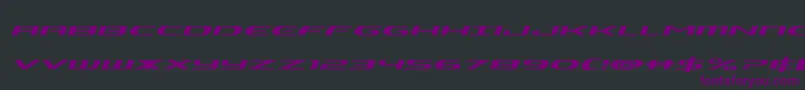 Alphamenexpandital-Schriftart – Violette Schriften auf schwarzem Hintergrund