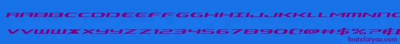 Шрифт Alphamenexpandital – фиолетовые шрифты на синем фоне