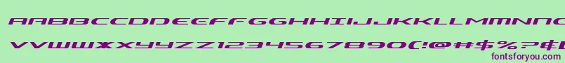 Alphamenexpandital Font – Purple Fonts on Green Background