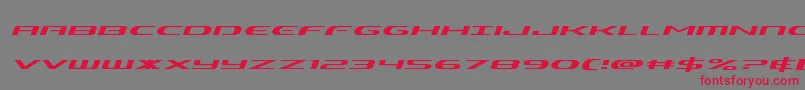 Alphamenexpandital Font – Red Fonts on Gray Background