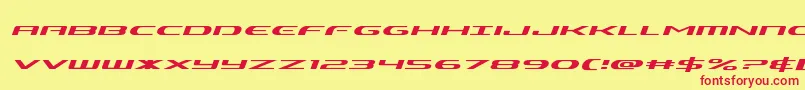 Alphamenexpandital Font – Red Fonts on Yellow Background