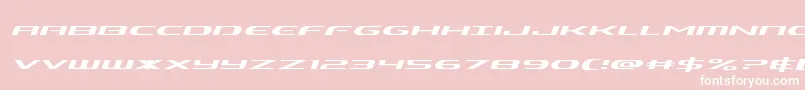 Police Alphamenexpandital – polices blanches sur fond rose