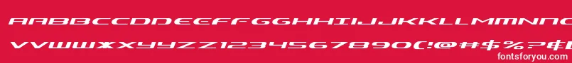 Alphamenexpandital Font – White Fonts on Red Background
