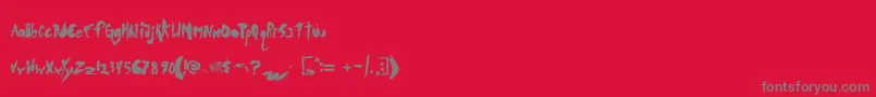 Duertwoo Font – Gray Fonts on Red Background