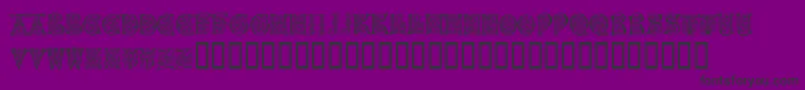 Шрифт NapoliInitialen – чёрные шрифты на фиолетовом фоне