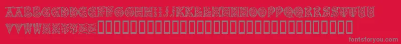 NapoliInitialen Font – Gray Fonts on Red Background