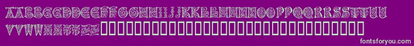 NapoliInitialen Font – Green Fonts on Purple Background