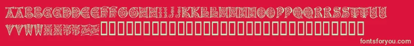 NapoliInitialen Font – Green Fonts on Red Background