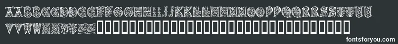 Шрифт NapoliInitialen – белые шрифты на чёрном фоне