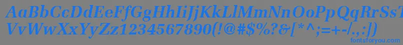 MeliorLtBoldItalic Font – Blue Fonts on Gray Background