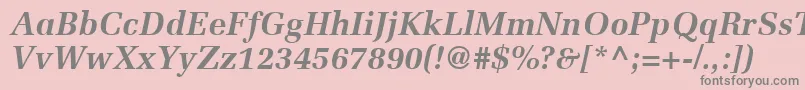 MeliorLtBoldItalic Font – Gray Fonts on Pink Background